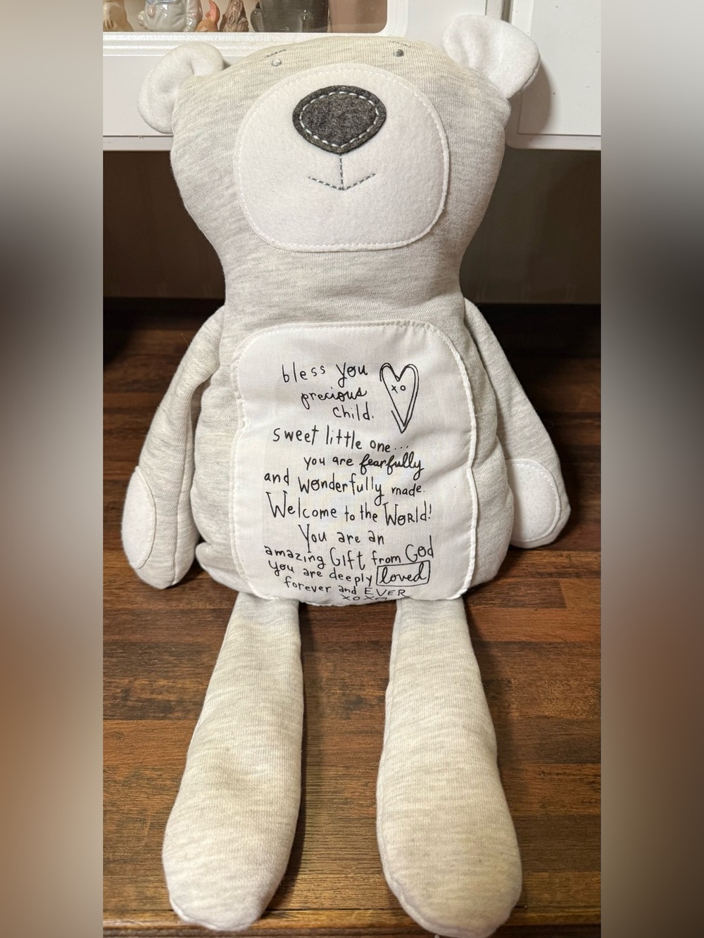 DEMDACO Bless You Precious Child Poetic Threads Teddy Bear Plush Stuffed 23”
